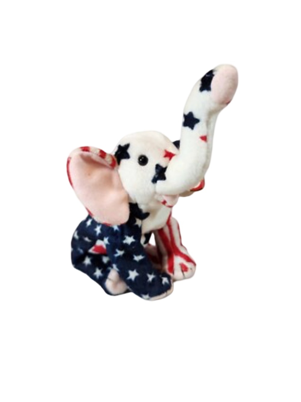 Rare Ty Beanie Babies Righty 2000 Patriotic Elephant USA Plush Stuffed Animal